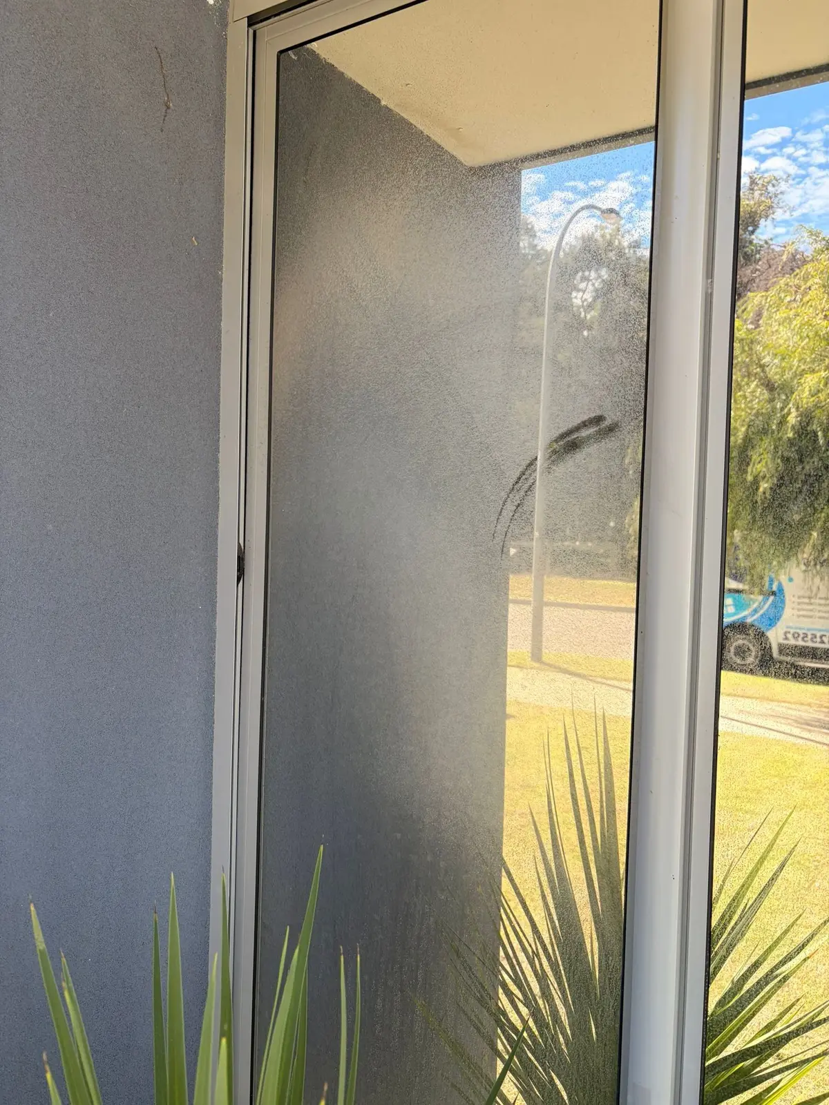Window before cleaning