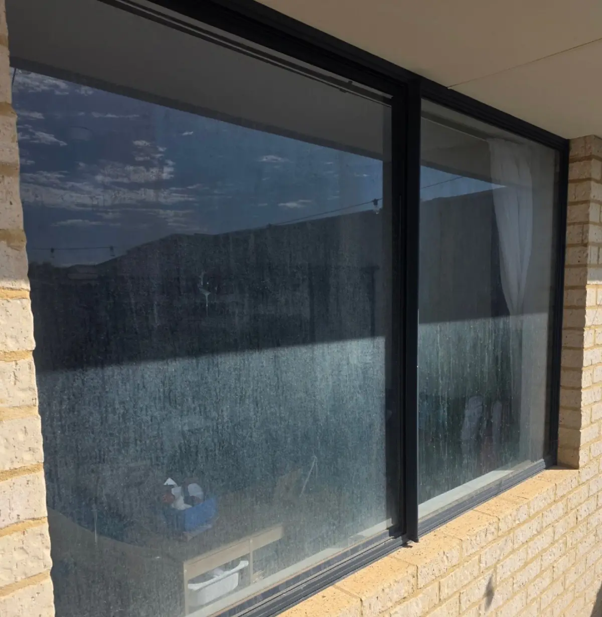 Window before cleaning